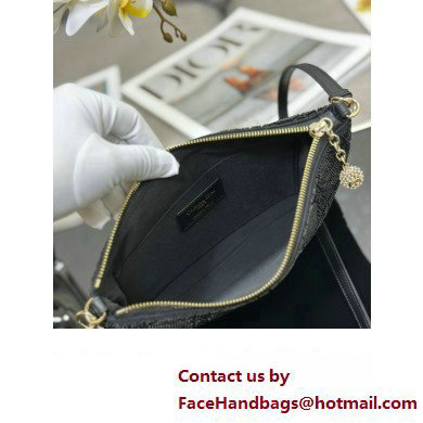 Dior Dream bag in black Cannage Cotton with Bead Embroidery 2023