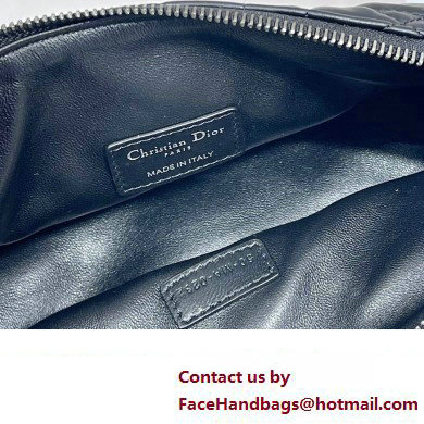 Dior Medium DiorTravel Nomad Pouch bag in Macrocannage Calfskin Black