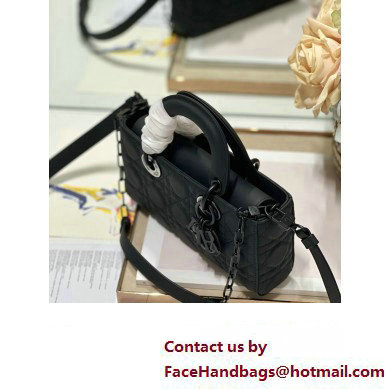 Dior Small Lady D-Joy Bag in Ultramatte Black Cannage Calfskin