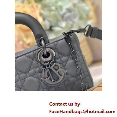 Dior Small Lady D-Joy Bag in Ultramatte Black Cannage Calfskin