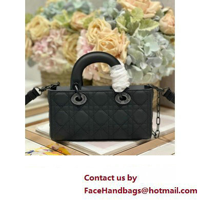 Dior Small Lady D-Joy Bag in Ultramatte Black Cannage Calfskin