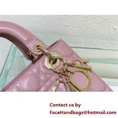 Dior Small Lady Dior My ABCDior Bag in Pink Cannage Lambskin 2023