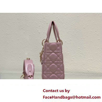 Dior Small Lady Dior My ABCDior Bag in Pink Cannage Lambskin 2023