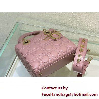 Dior Small Lady Dior My ABCDior Bag in Pink Cannage Lambskin 2023