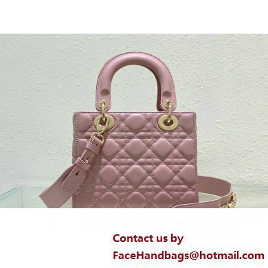 Dior Small Lady Dior My ABCDior Bag in Pink Cannage Lambskin 2023