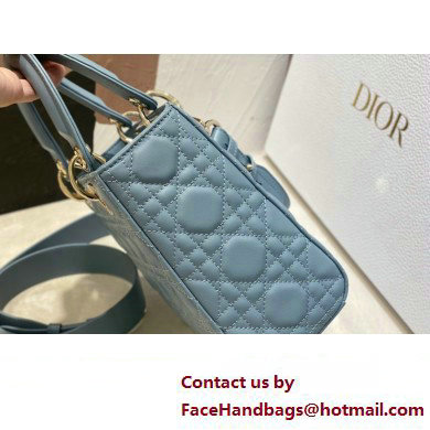 Dior Small Lady Dior My ABCDior Bag in Placid Blue Cannage Lambskin 2023