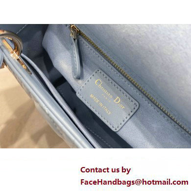 Dior Small Lady Dior My ABCDior Bag in Placid Blue Cannage Lambskin 2023