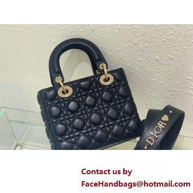 Dior Small Lady Dior My ABCDior Bag in black Cannage Lambskin 2023