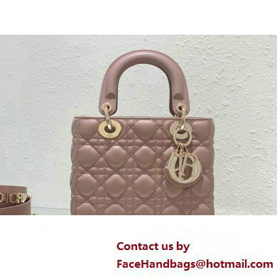 Dior Small Lady Dior My ABCDior Bag in rose dent Cannage Lambskin 2023