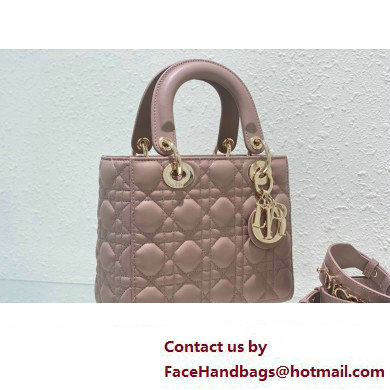 Dior Small Lady Dior My ABCDior Bag in rose dent Cannage Lambskin 2023