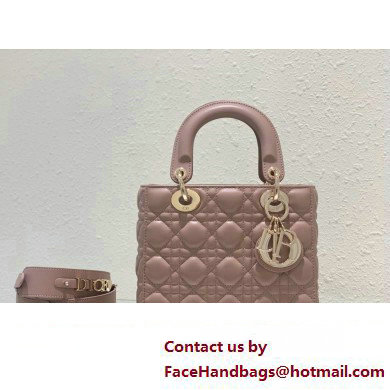 Dior Small Lady Dior My ABCDior Bag in rose dent Cannage Lambskin 2023