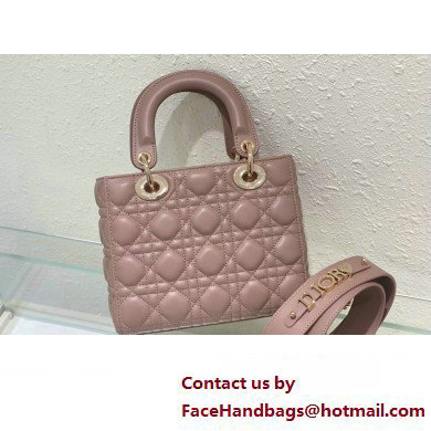 Dior Small Lady Dior My ABCDior Bag in rose dent Cannage Lambskin 2023