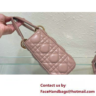 Dior Small Lady Dior My ABCDior Bag in rose dent Cannage Lambskin 2023