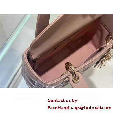 Dior Small Lady Dior My ABCDior Bag in rose dent Cannage Lambskin 2023