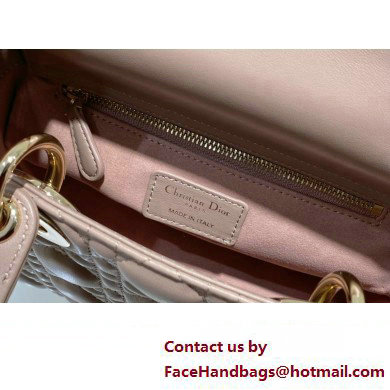 Dior Small Lady Dior My ABCDior Bag in rose dent Cannage Lambskin 2023