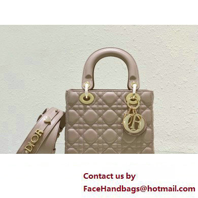 Dior Small Lady Dior My ABCDior Bag in sand-colored Cannage Lambskin 2023