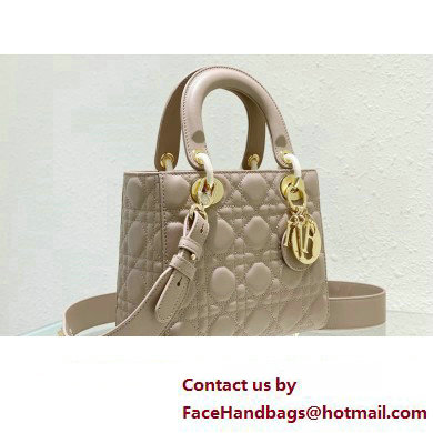 Dior Small Lady Dior My ABCDior Bag in sand-colored Cannage Lambskin 2023