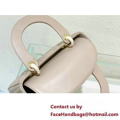 Dior Small Lady Dior My ABCDior Bag in sand-colored Cannage Lambskin 2023