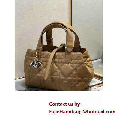 Dior small Toujours Bag in tan Macrocannage Calfskin 2023