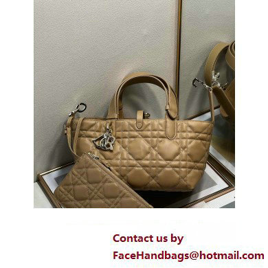 Dior small Toujours Bag in tan Macrocannage Calfskin 2023