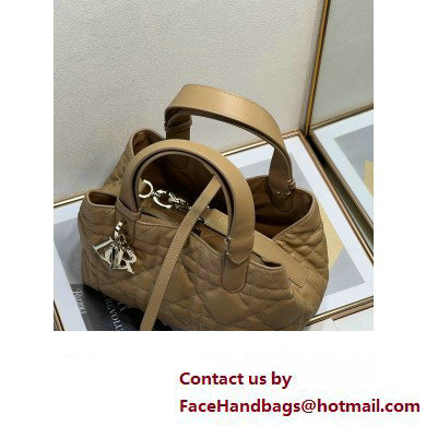 Dior small Toujours Bag in tan Macrocannage Calfskin 2023