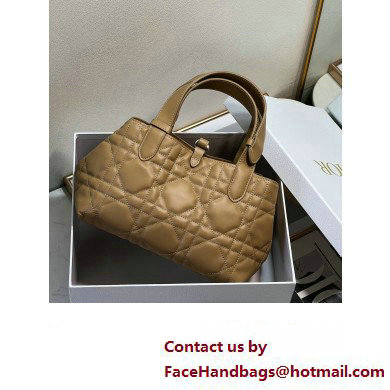 Dior small Toujours Bag in tan Macrocannage Calfskin 2023