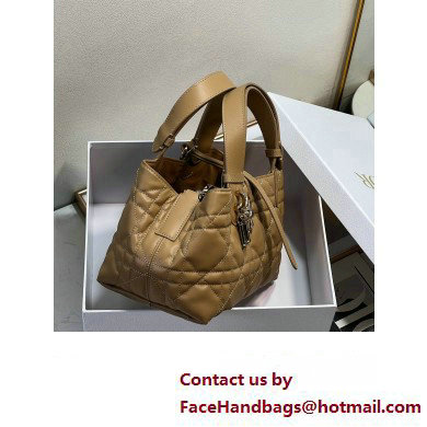 Dior small Toujours Bag in tan Macrocannage Calfskin 2023