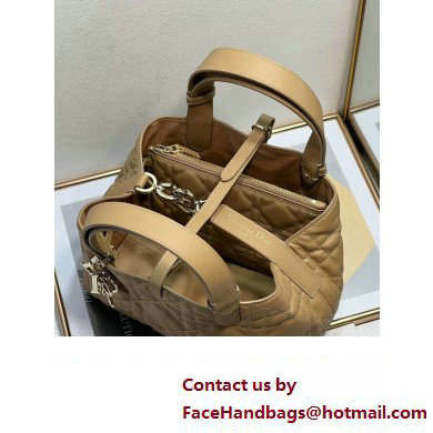 Dior small Toujours Bag in tan Macrocannage Calfskin 2023