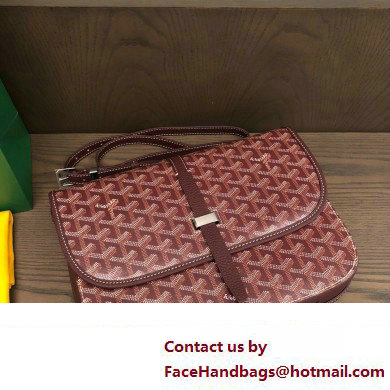 Goyard Belvedere MM Strap Bag Burgundy