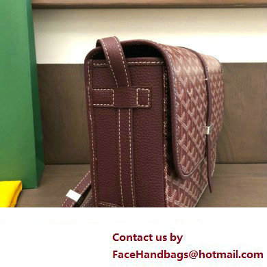 Goyard Belvedere MM Strap Bag Burgundy