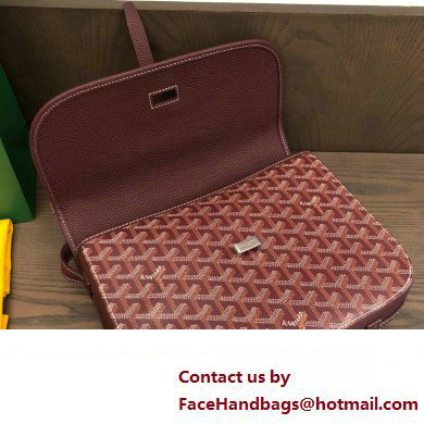 Goyard Belvedere MM Strap Bag Burgundy