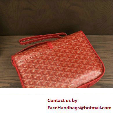 Goyard Belvedere MM Strap Bag Red