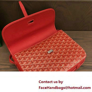 Goyard Belvedere MM Strap Bag Red