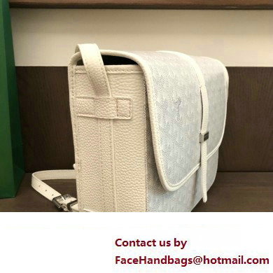 Goyard Belvedere MM Strap Bag White