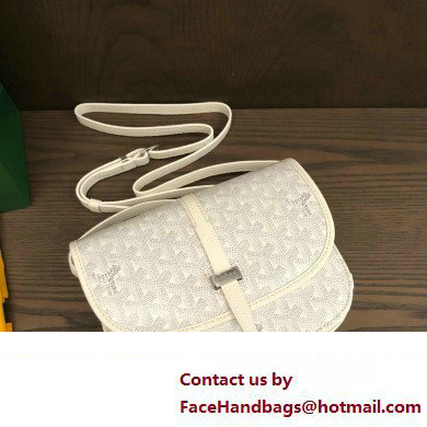 Goyard Belvedere PM Strap Bag White