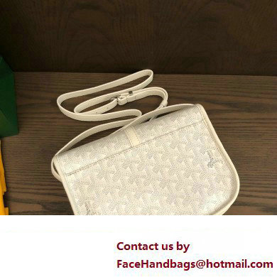 Goyard Belvedere PM Strap Bag White