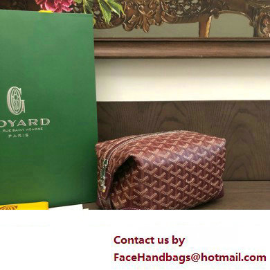 Goyard Bowling 25 Toiletry Bag Burgundy