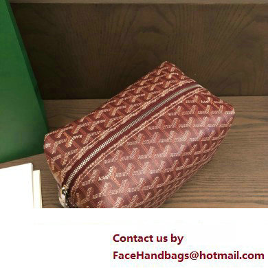 Goyard Bowling 25 Toiletry Bag Burgundy