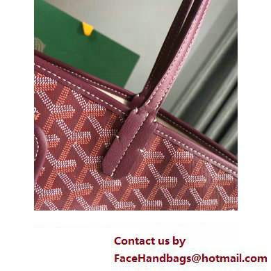 Goyard Chien Gris Pet Tote Bag Burgundy