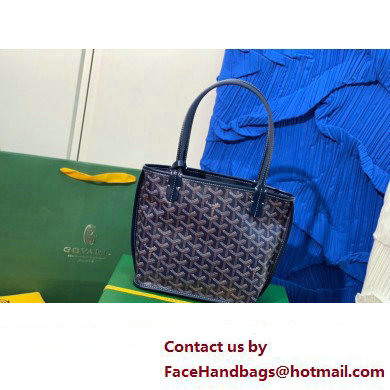 Goyard Hulot Print Anjou Reversible Mini Tote Bag Dark Blue