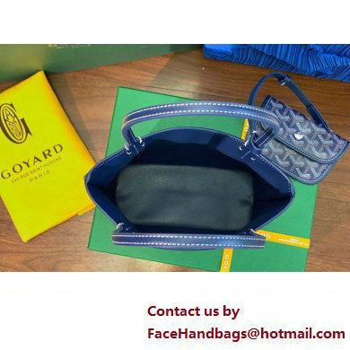 Goyard Hulot Print Anjou Reversible Mini Tote Bag Dark Blue