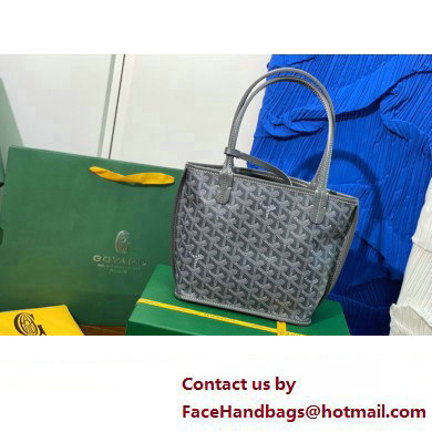 Goyard Hulot Print Anjou Reversible Mini Tote Bag Gray