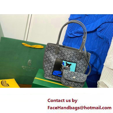 Goyard Hulot Print Anjou Reversible Mini Tote Bag Gray