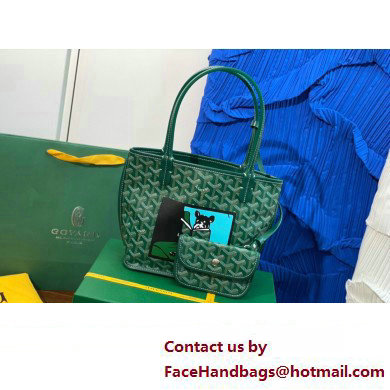 Goyard Hulot Print Anjou Reversible Mini Tote Bag Green