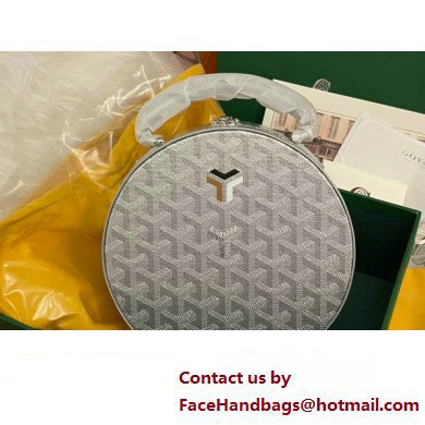 Goyard The Alto Hatbox Trunk Bag New Silver