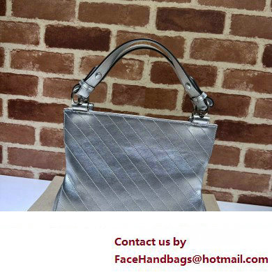 Gucci Blondie small tote bag 751518 Silver 2023