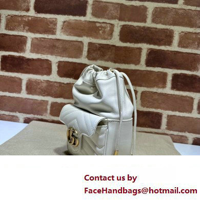 Gucci GG Marmont mini bucket bag 746433 White 2023