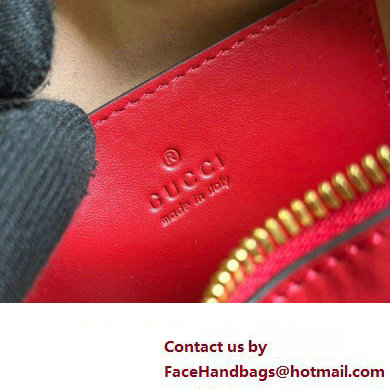 Gucci Interlocking G mini heart shoulder bag 751628 Red 2023