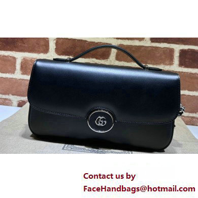 Gucci Petite GG small shoulder bag 739721 Leather Black 2023