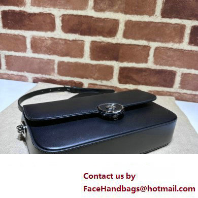 Gucci Petite GG small shoulder bag 739721 Leather Black 2023